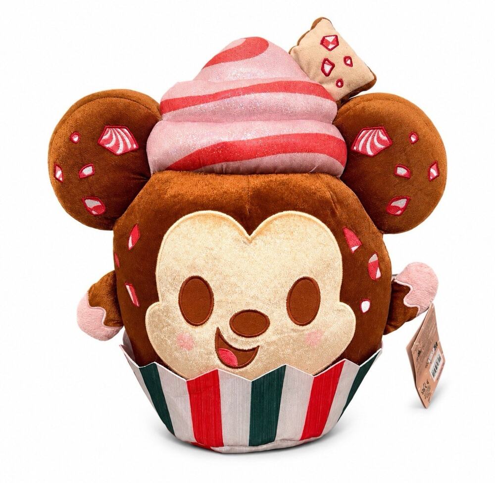 Disney Munchlings Baked Treats 16” Plush Peppermint Bark Cupcake Mickey Mouse